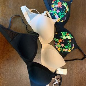 Madewell LIVELY All Day Deep V Bras - NUDE only